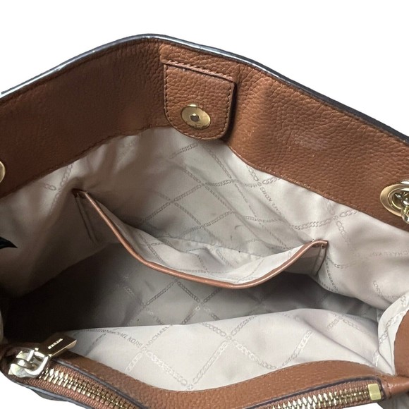 MICHAEL KORS Jet Set Chain Legacy Brown LG Shoulder Handbag Convertible Strap - Picture 13 of 15